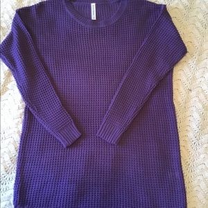 Lilac Grey waffle knit blouse